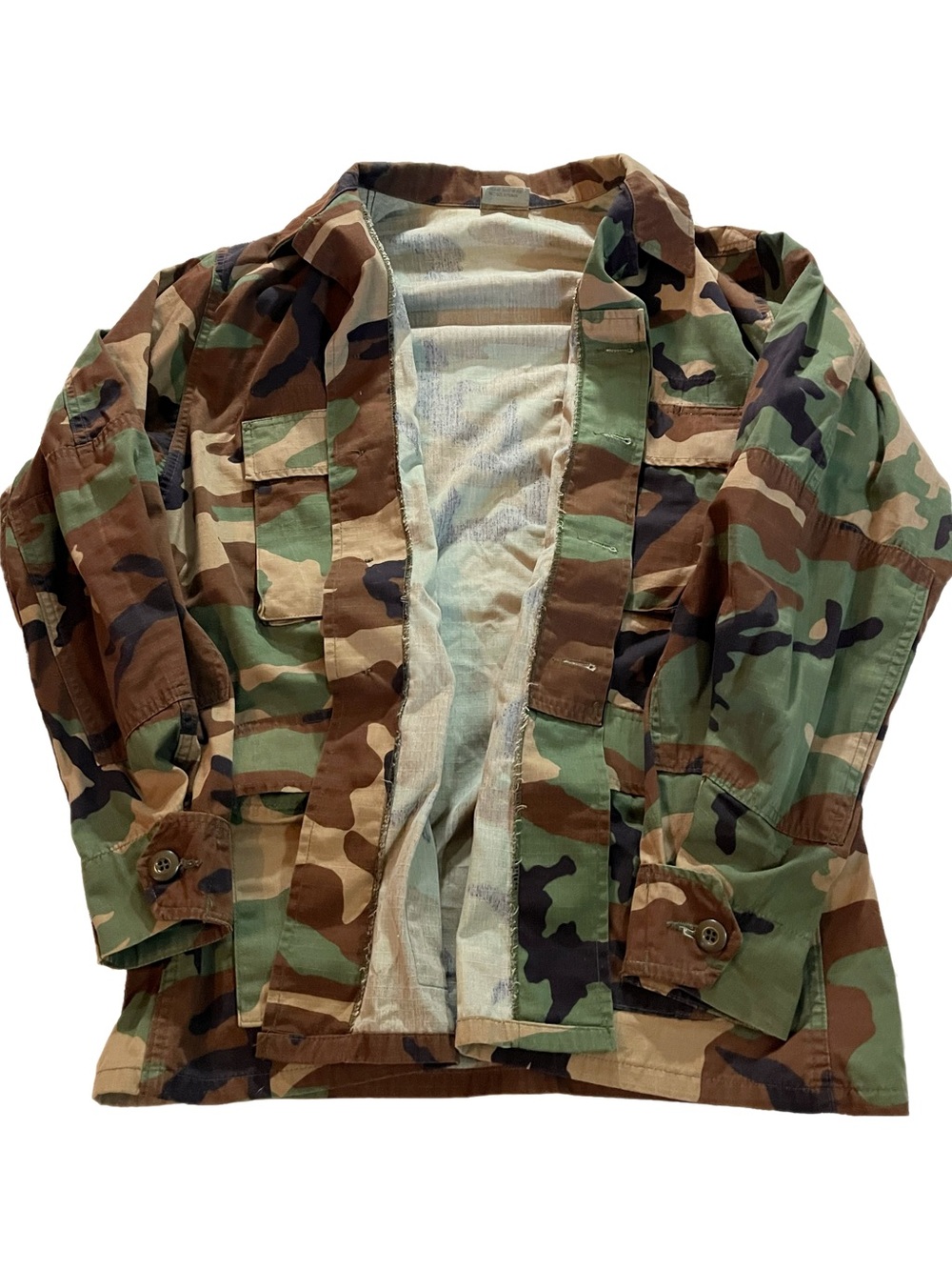 Mens Vintage Woodland Camo Field Jacket
